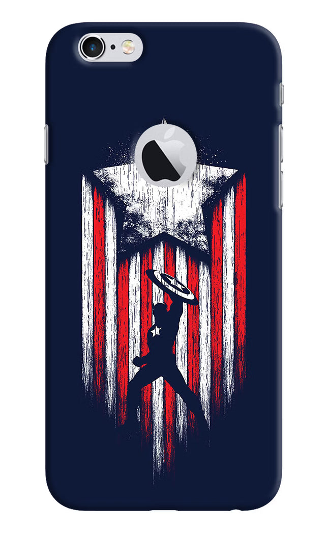 Captain America Marvel Art iPhone 6 Logocut Hard Case Back Cover by Casekaro