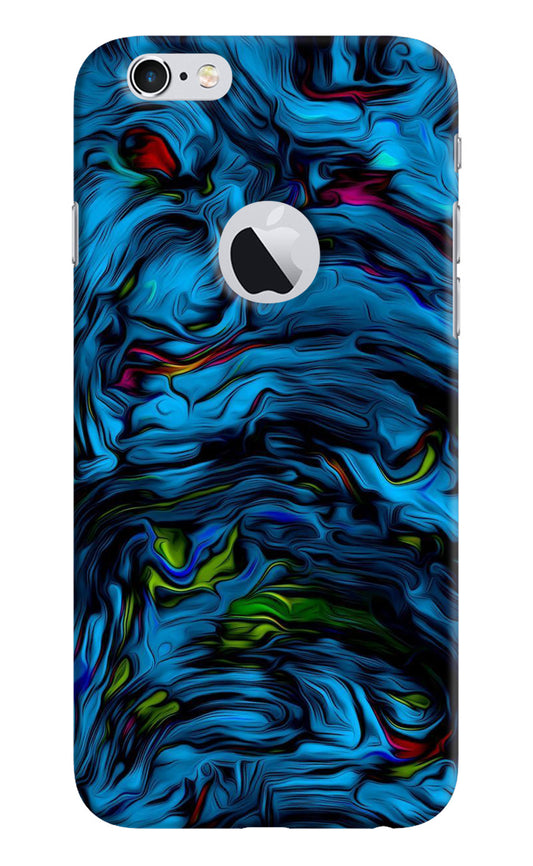 Dark Blue Abstract iPhone 6 Logocut Back Cover