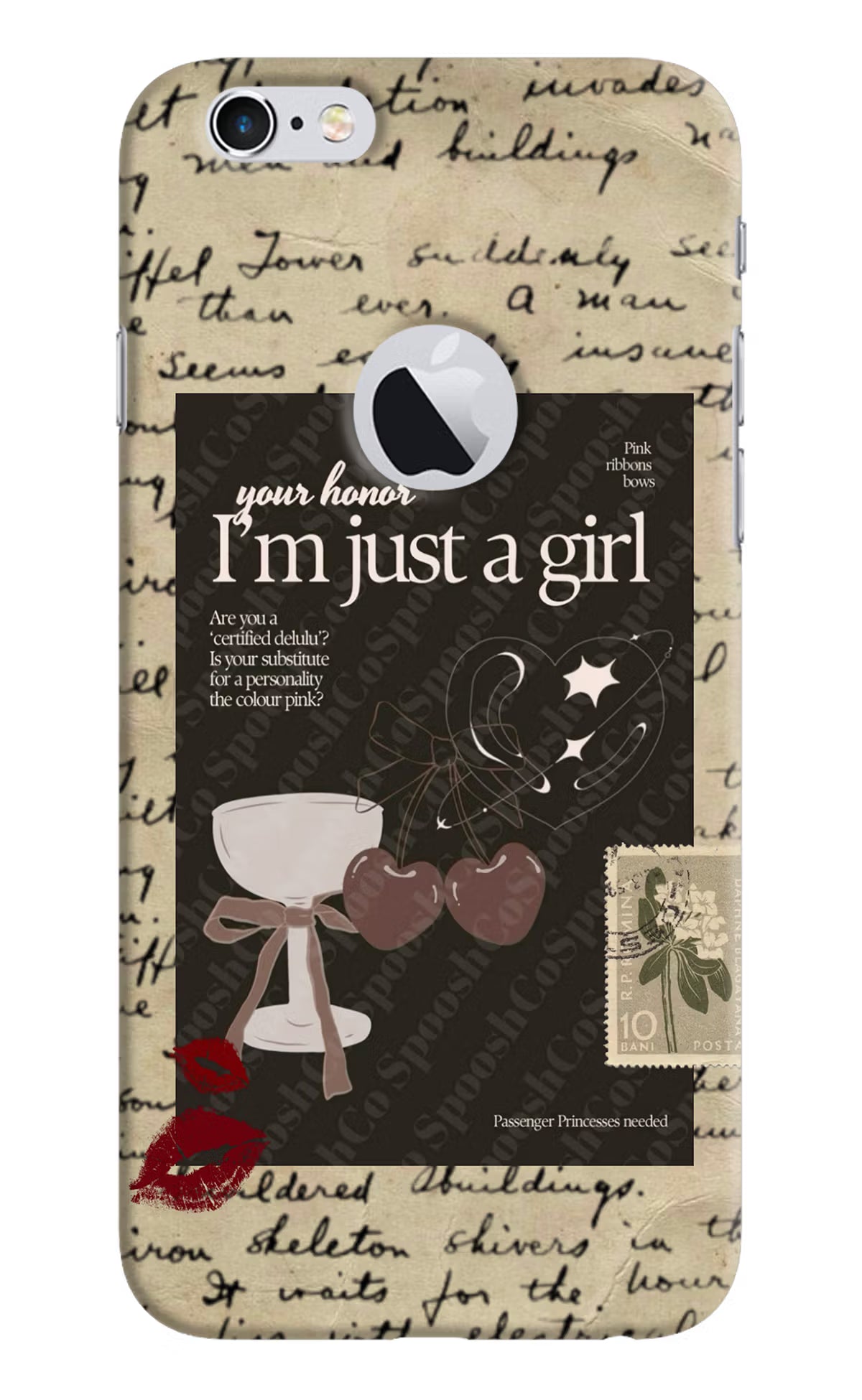 I am just a girl iPhone 6 Logocut Hard Case Back Cover by Casekaro