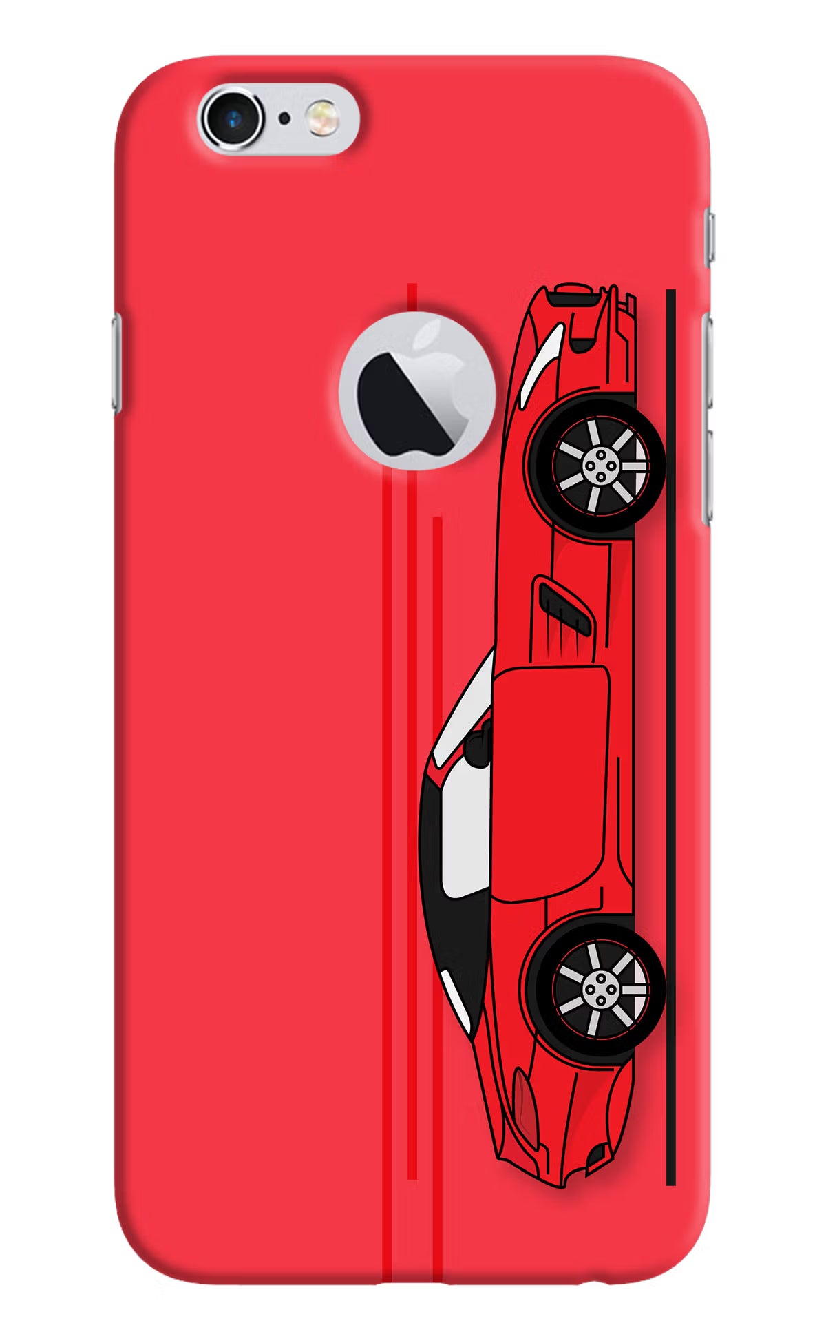 Red Velocity iPhone 6 Logocut Hard Case Back Cover by Casekaro