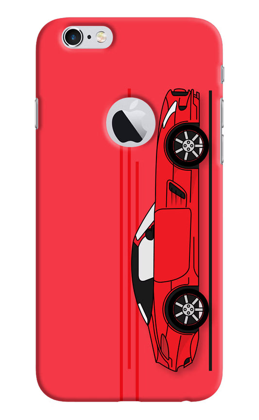 Red Velocity iPhone 6 Logocut Hard Case Back Cover by Casekaro