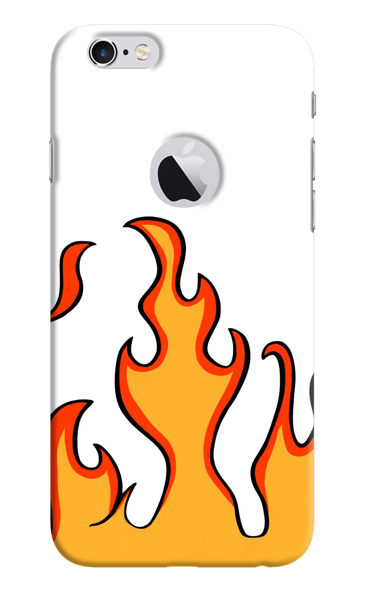 Fired Up – White iPhone 6 Logocut Hard Case Back Cover by Casekaro