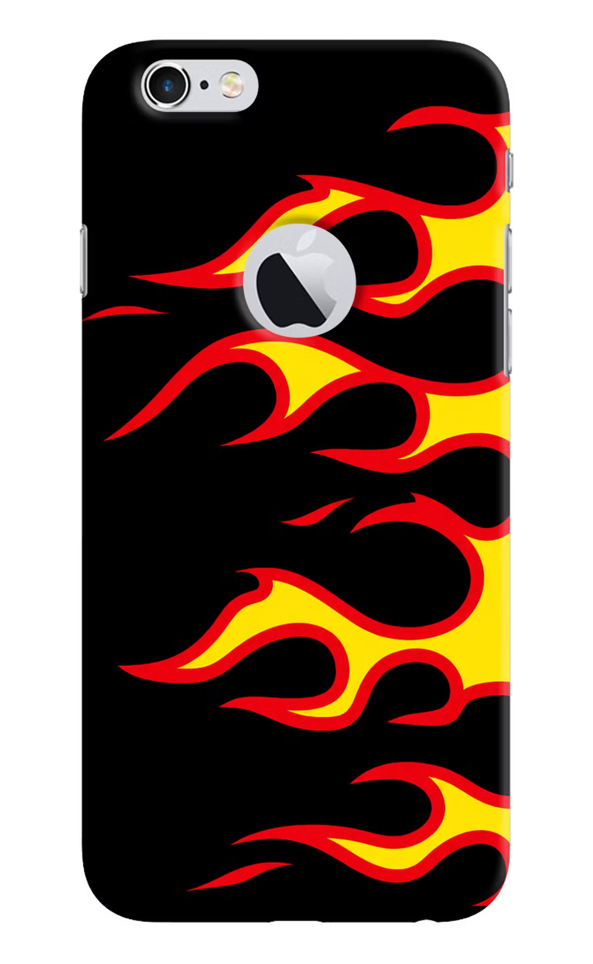 Side Sweep Flames iPhone 6 Logocut Hard Case Back Cover by Casekaro