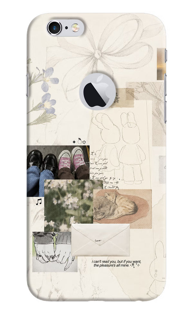 Soft Aesthetic iPhone 6 Logocut Hard Case Back Cover by Casekaro