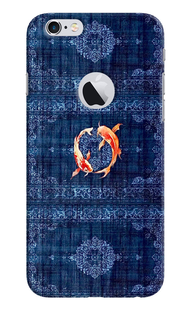 Koi Blue iPhone 6 Logocut Hard Case Back Cover by Casekaro