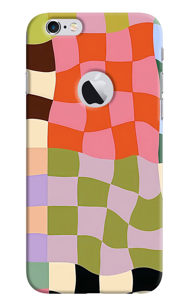 Wavy Grid iPhone 6 Logocut Hard Case Back Cover by Casekaro