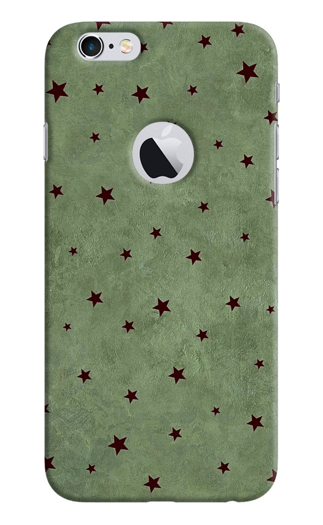 Green Stars iPhone 6 Logocut Hard Case Back Cover by Casekaro