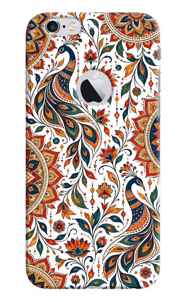 White Mayura iPhone 6 Logocut Hard Case Back Cover by Casekaro