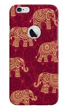Maroon Elephant iPhone 6 Logocut Hard Case Back Cover by Casekaro