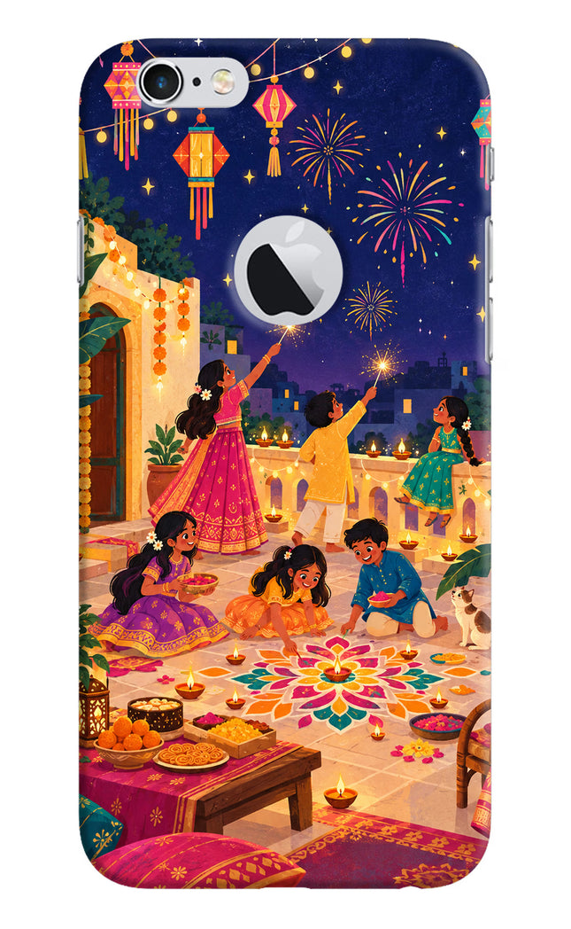 Diwali Night iPhone 6 Logocut Hard Case Back Cover by Casekaro