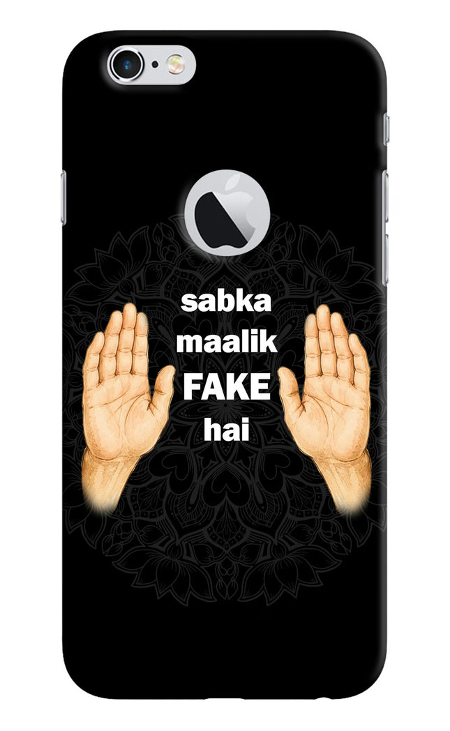 Sabka Malik Fake iPhone 6 Logocut Hard Case Back Cover by Casekaro