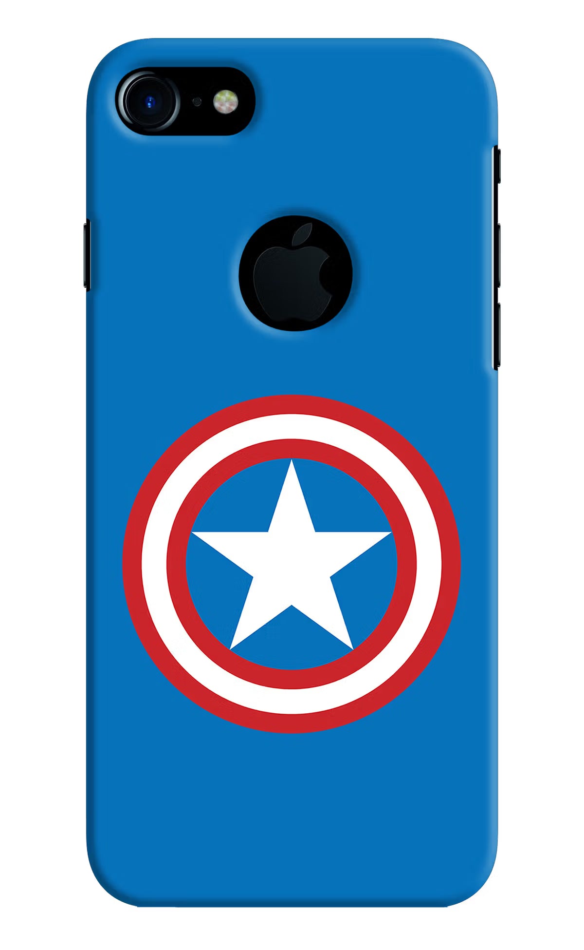Captain America Logo iPhone 7 Logocut Hard Case Back Cover by Casekaro