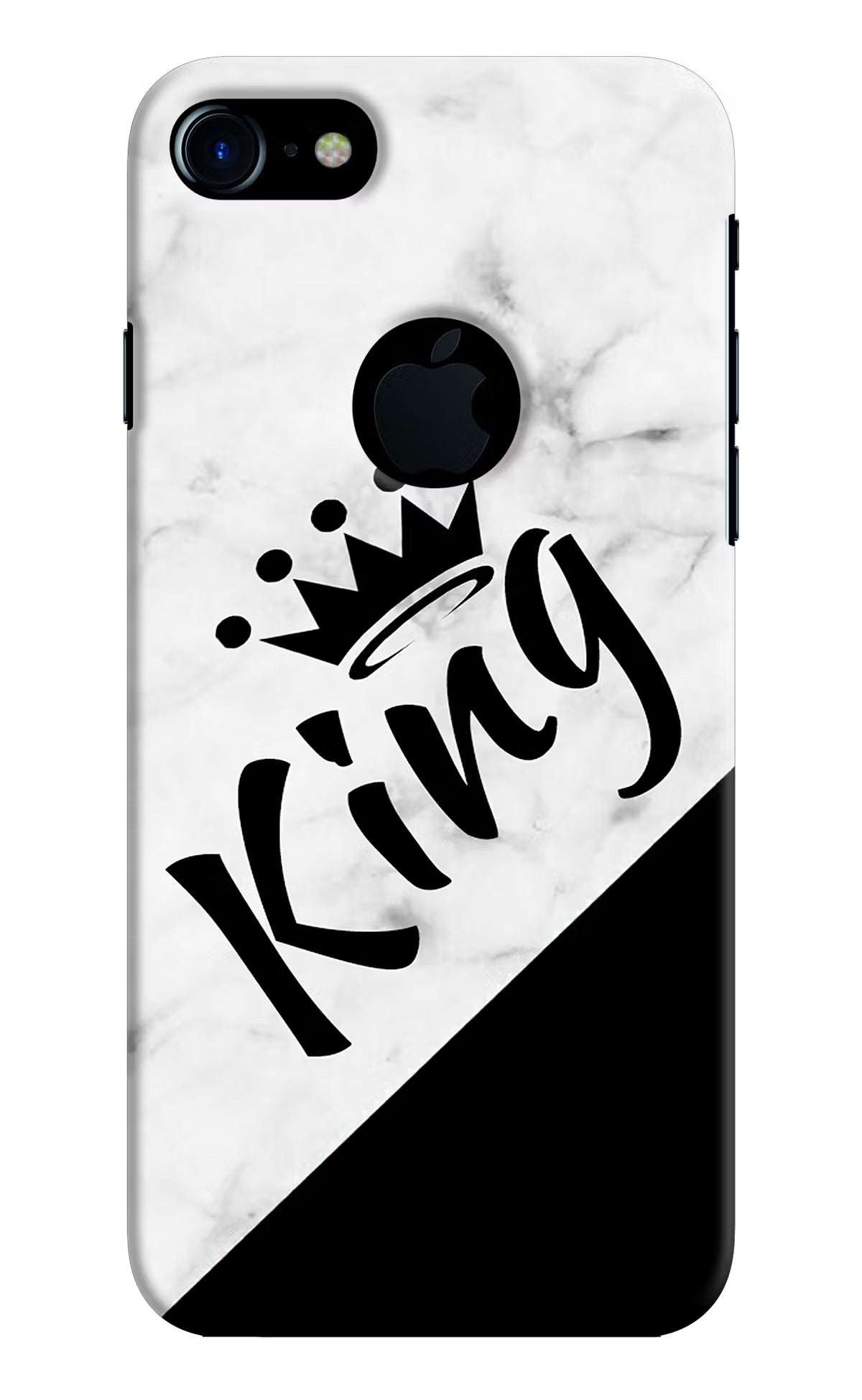 King iPhone 7 Logocut Hard Case Back Cover by Casekaro
