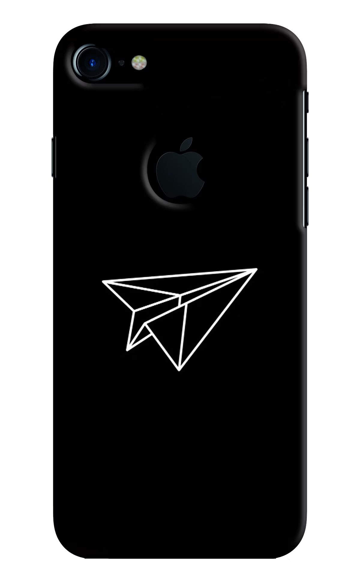 Paper Plane White iPhone 7 Logocut Hard Case Back Cover by Casekaro