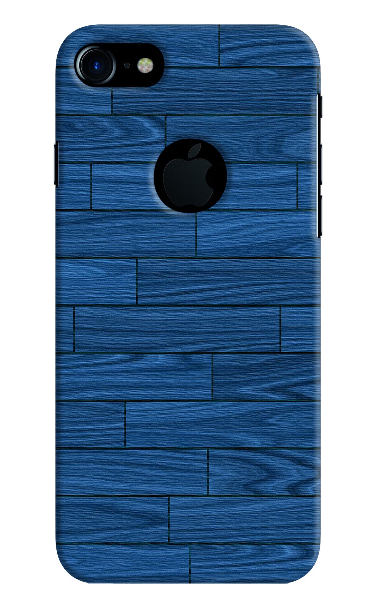 Wooden Texture iPhone 7 Logocut Hard Case Back Cover by Casekaro