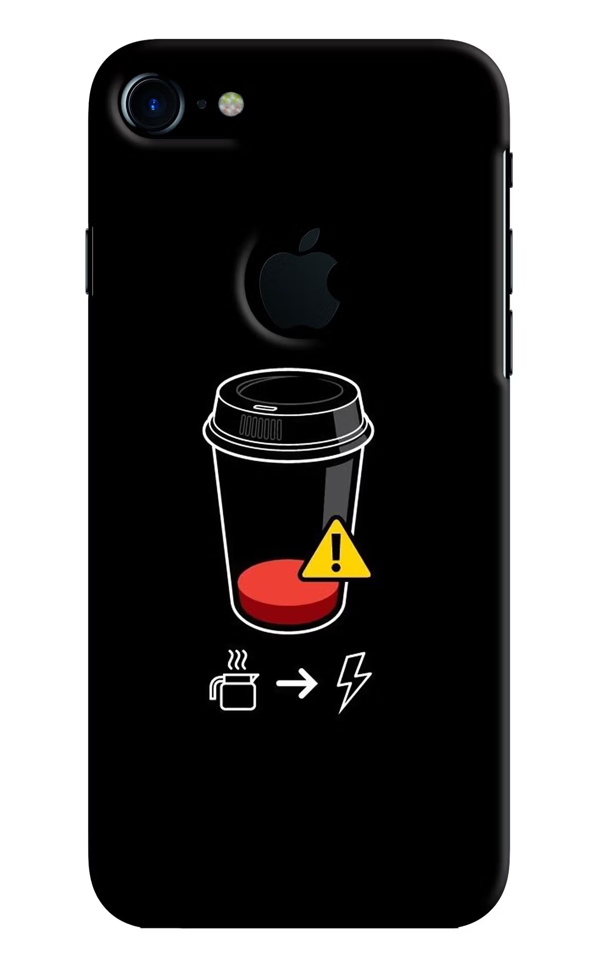 Coffee iPhone 7 Logocut Hard Case Back Cover by Casekaro