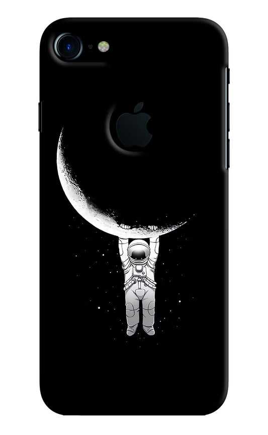 Moon Space iPhone 7 Logocut Hard Case Back Cover by Casekaro