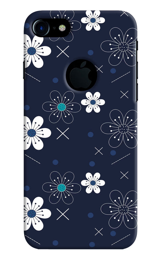 Flowers iPhone 7 Logocut Hard Case Back Cover by Casekaro