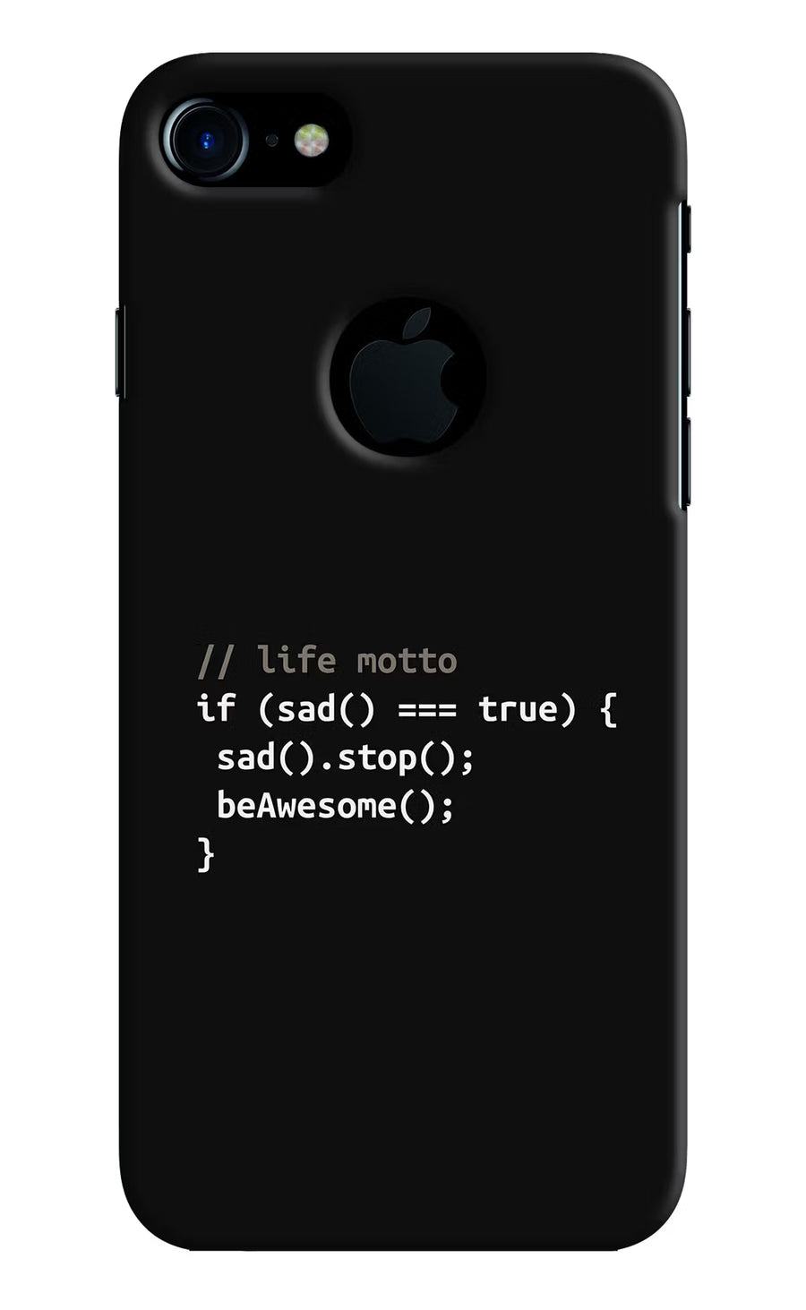 Life Motto Code iPhone 7 Logocut Back Cover, Hard case