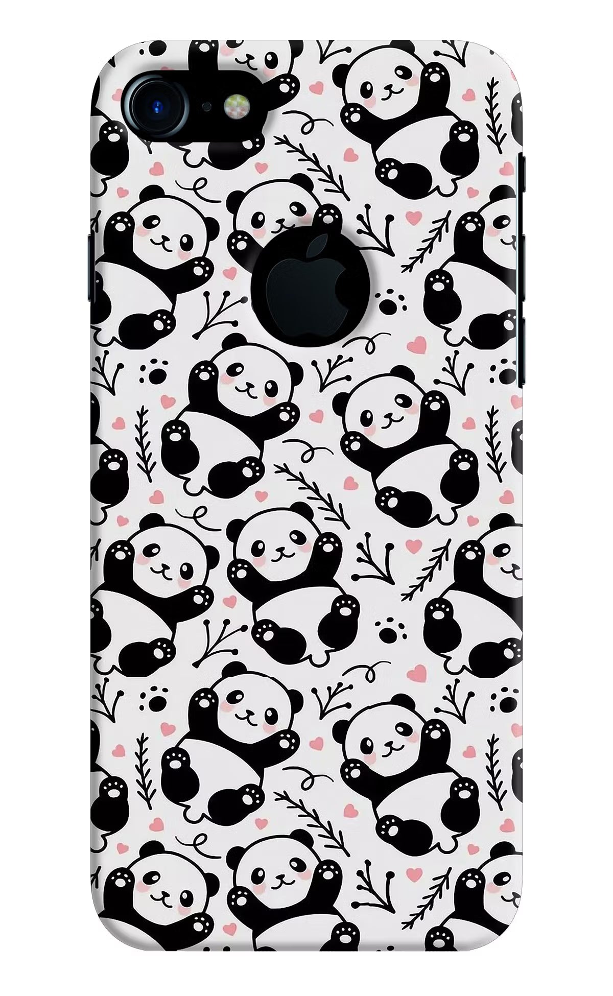 Cute Panda iPhone 7 Logocut Hard Case Back Cover by Casekaro