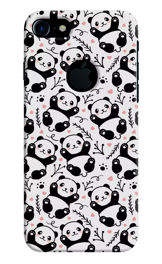 Cute Panda iPhone 7 Logocut Hard Case Back Cover by Casekaro