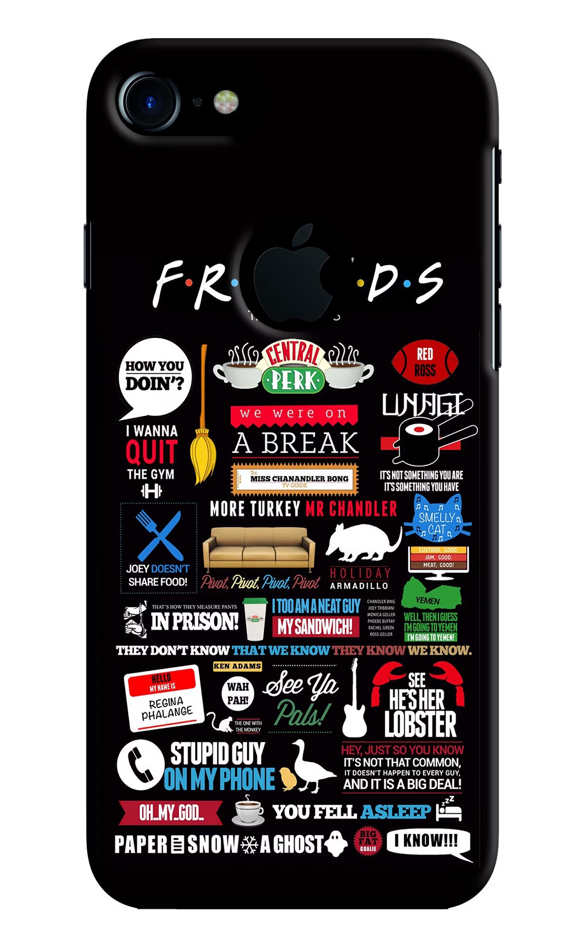 FRIENDS iPhone 7 Logocut Hard Case Back Cover by Casekaro