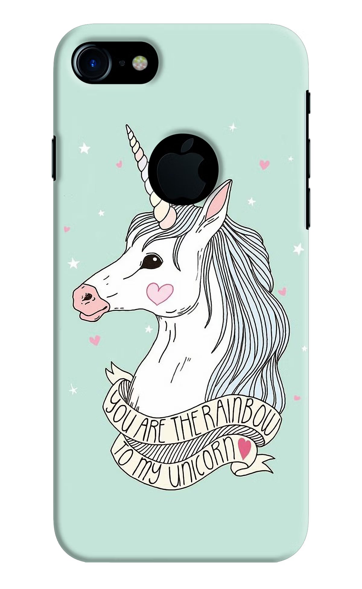 Unicorn Wallpaper iPhone 7 Logocut Hard Case Back Cover by Casekaro