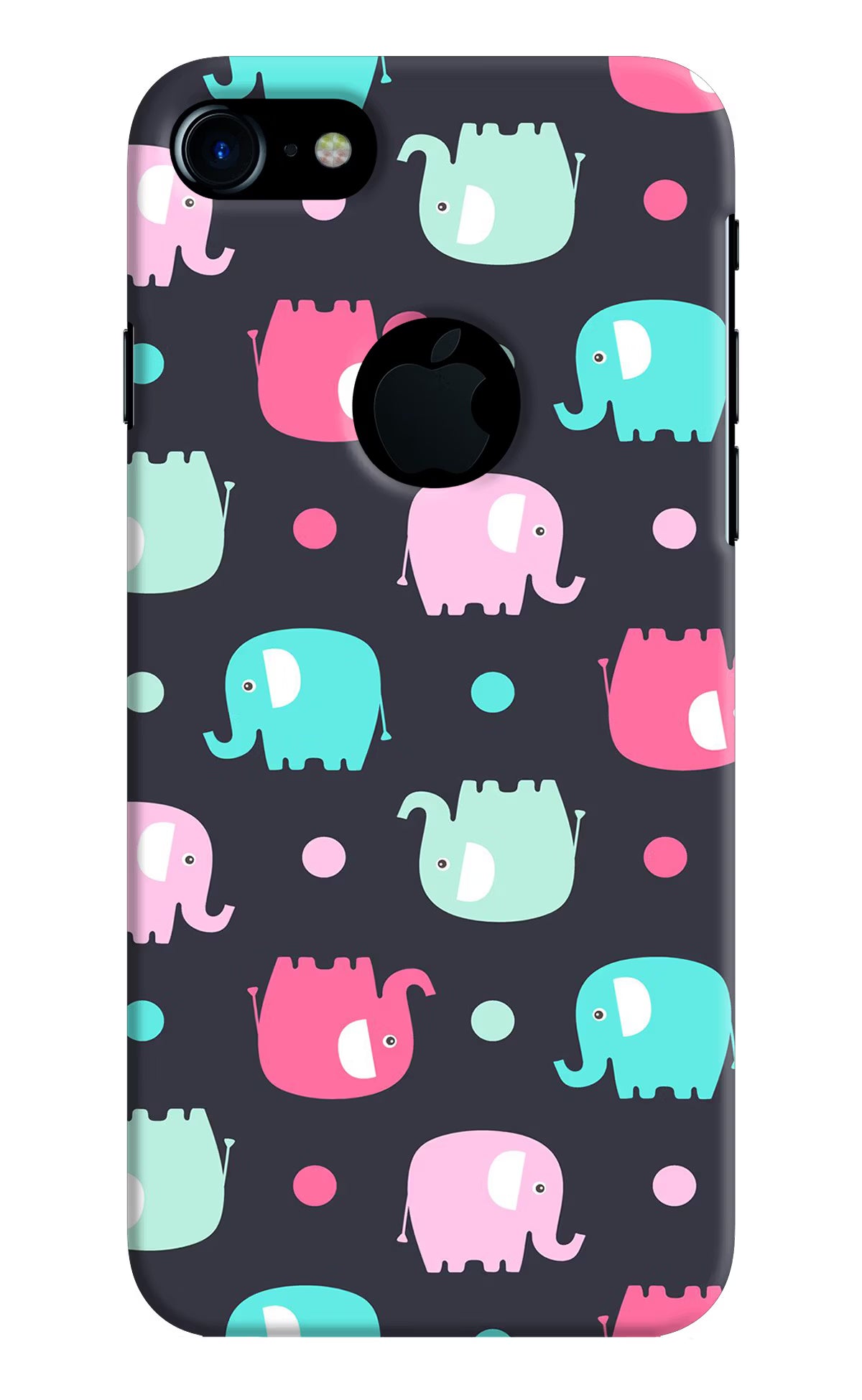 Elephants iPhone 7 Logocut Hard Case Back Cover by Casekaro