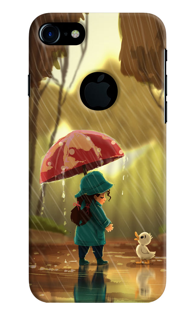 Rainy Day iPhone 7 Logocut Hard Case Back Cover by Casekaro