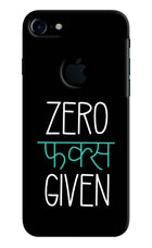 Zero Fucks Given iPhone 7 Logocut Hard Case Back Cover by Casekaro