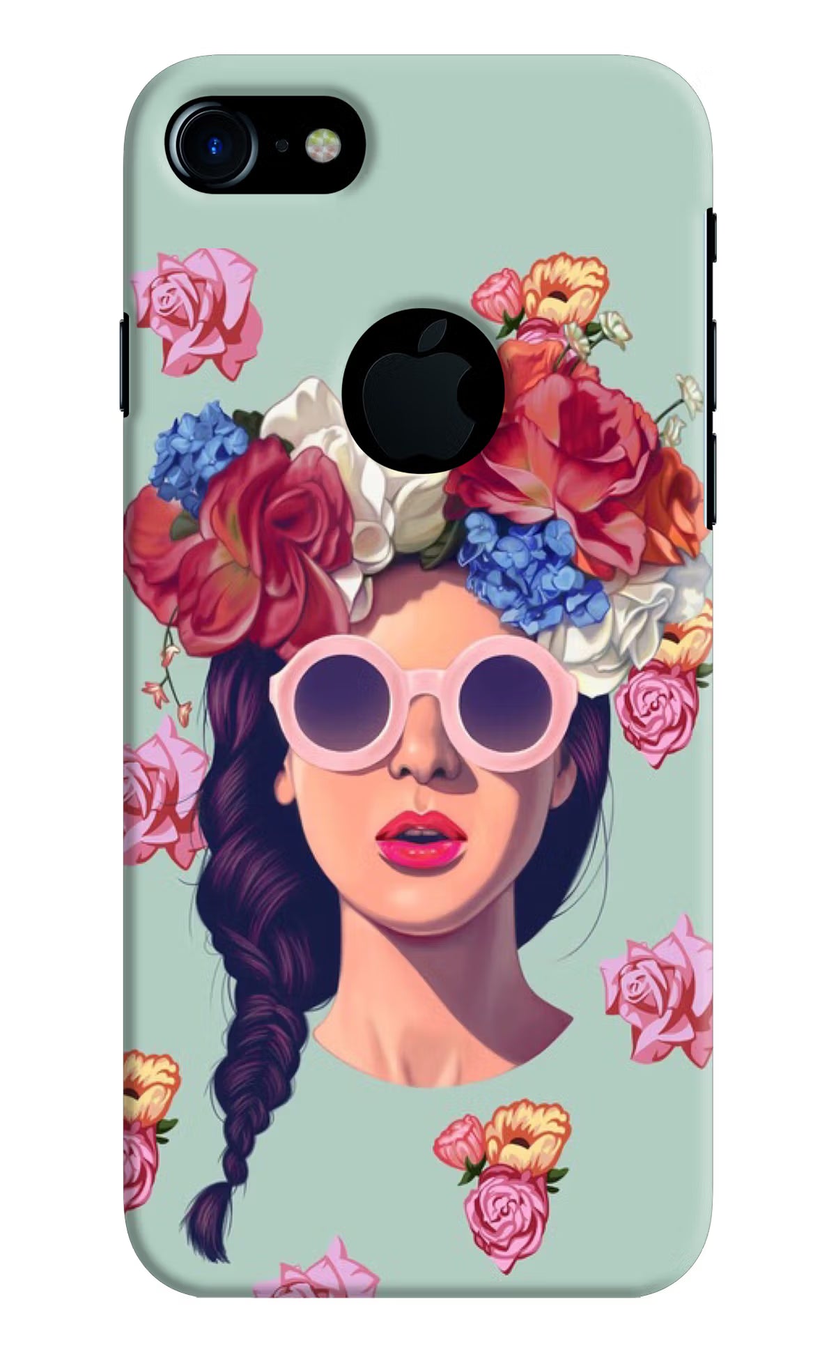 Pretty Girl iPhone 7 Logocut Hard Case Back Cover by Casekaro
