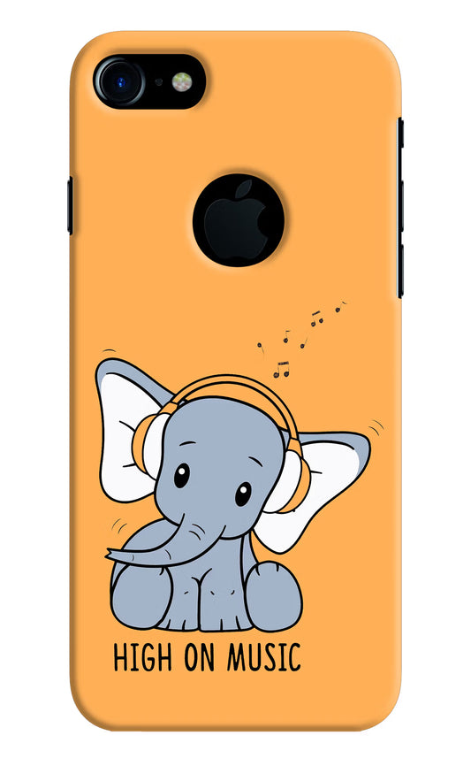 High On Music iPhone 7 Logocut Hard Case Back Cover by Casekaro