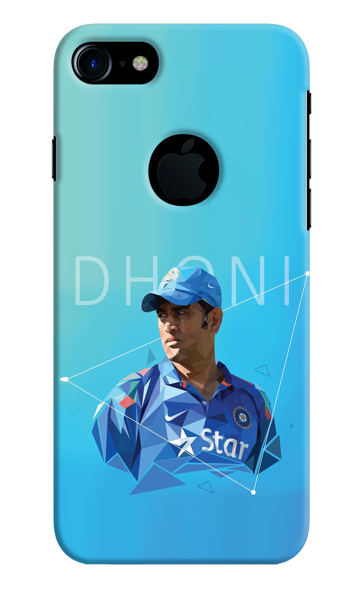 Dhoni Artwork iPhone 7 Logocut Hard Case Back Cover by Casekaro