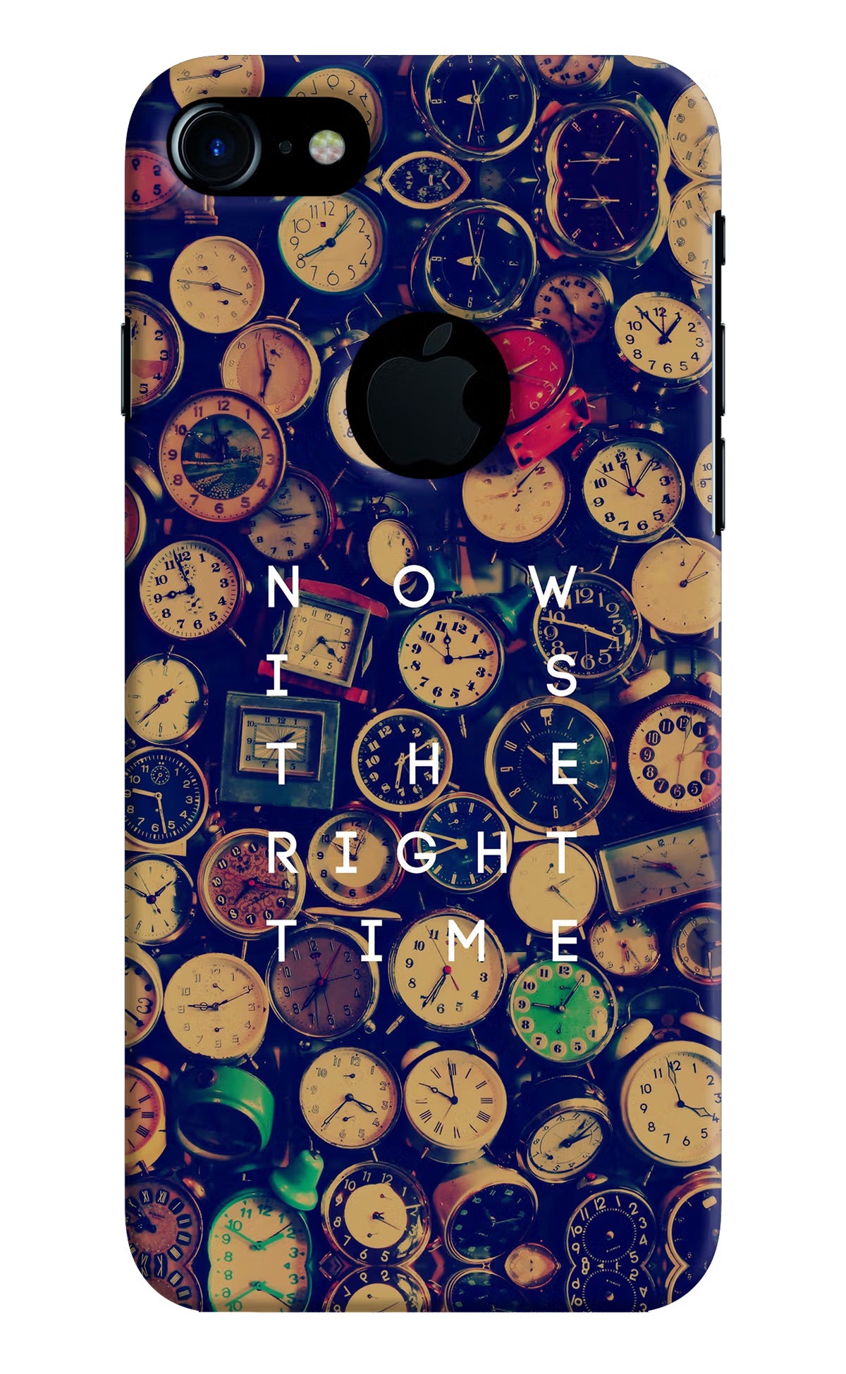 Now is the Right Time Quote iPhone 7 Logocut Hard Case Back Cover by Casekaro