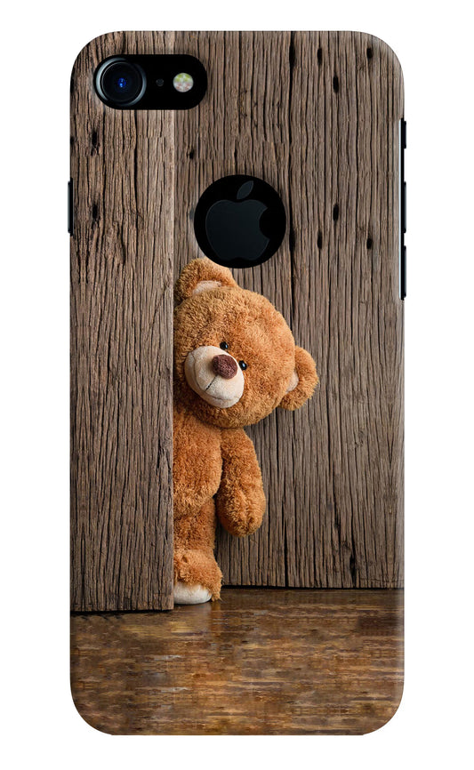 Teddy Wooden iPhone 7 Logocut Hard Case Back Cover by Casekaro