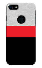 Tri Color Pattern iPhone 7 Logocut Hard Case Back Cover by Casekaro