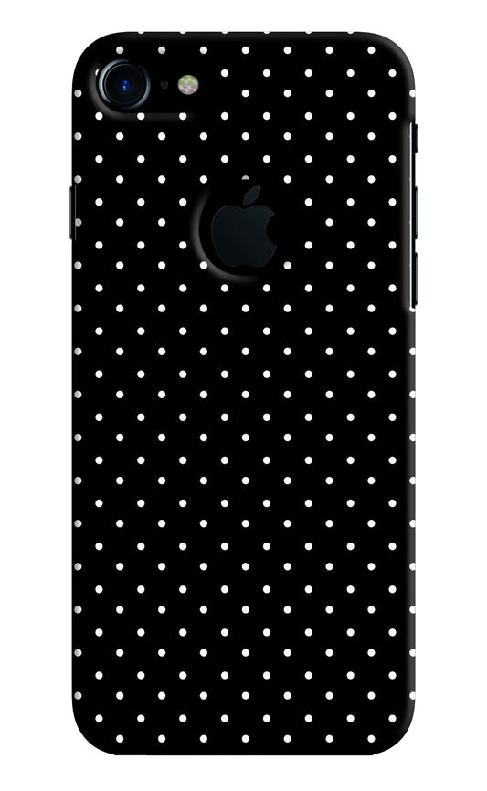 White Dots iPhone 7 Logocut Hard Case Back Cover by Casekaro