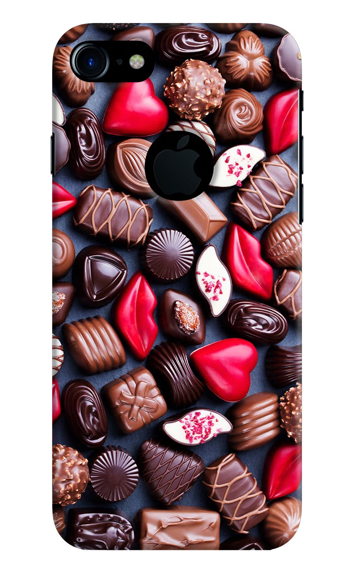 Chocolates iPhone 7 Logocut Hard Case Back Cover by Casekaro