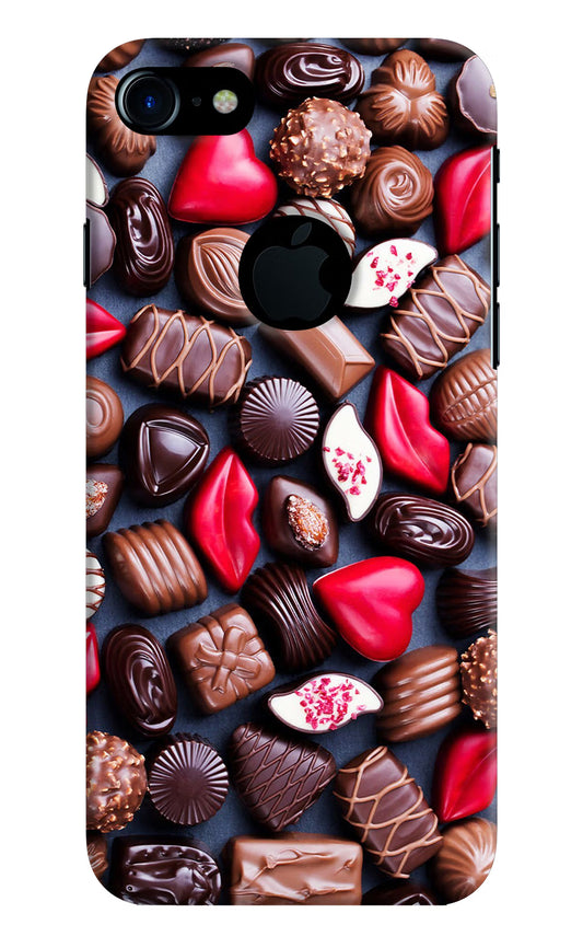 Chocolates iPhone 7 Logocut Hard Case Back Cover by Casekaro