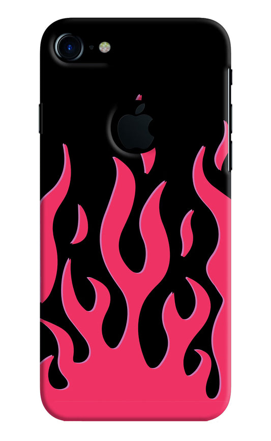 Fire Flames iPhone 7 Logocut Hard Case Back Cover by Casekaro