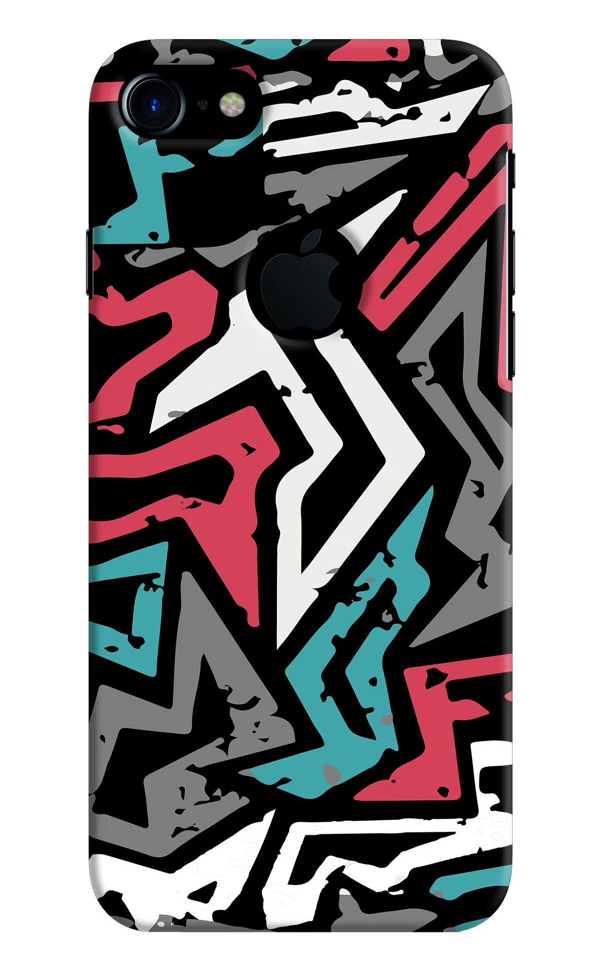 Geometric Graffiti iPhone 7 Logocut Hard Case Back Cover by Casekaro