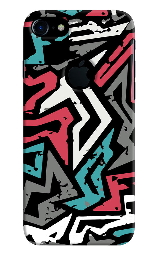 Geometric Graffiti iPhone 7 Logocut Hard Case Back Cover by Casekaro