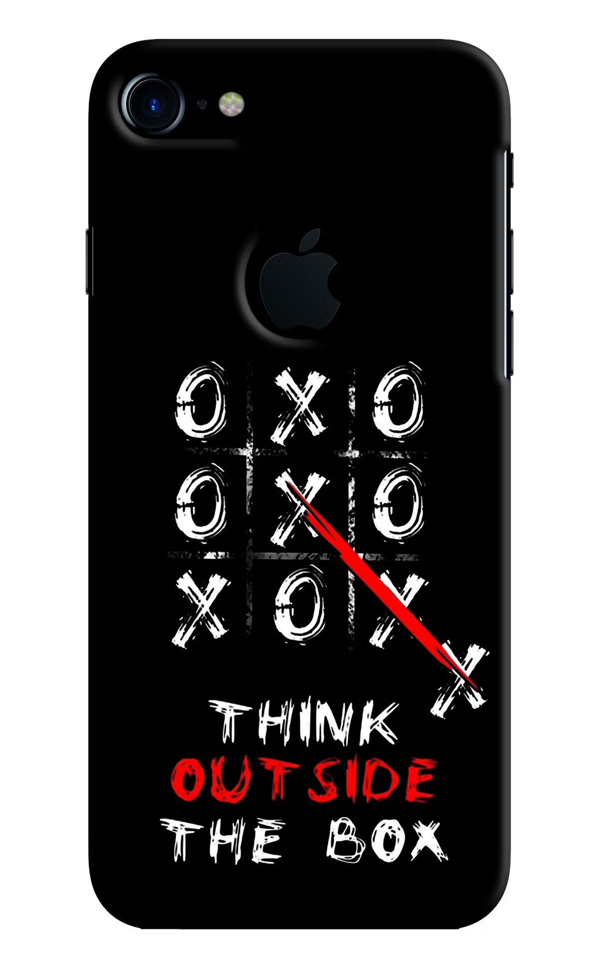 Think out of the BOX iPhone 7 Logocut Hard Case Back Cover by Casekaro