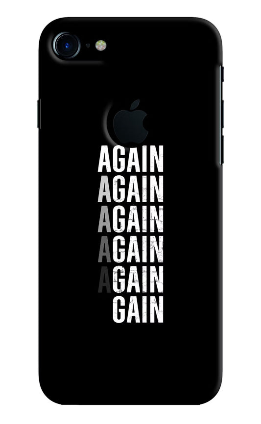 Again Again Gain iPhone 7 Logocut Hard Case Back Cover by Casekaro