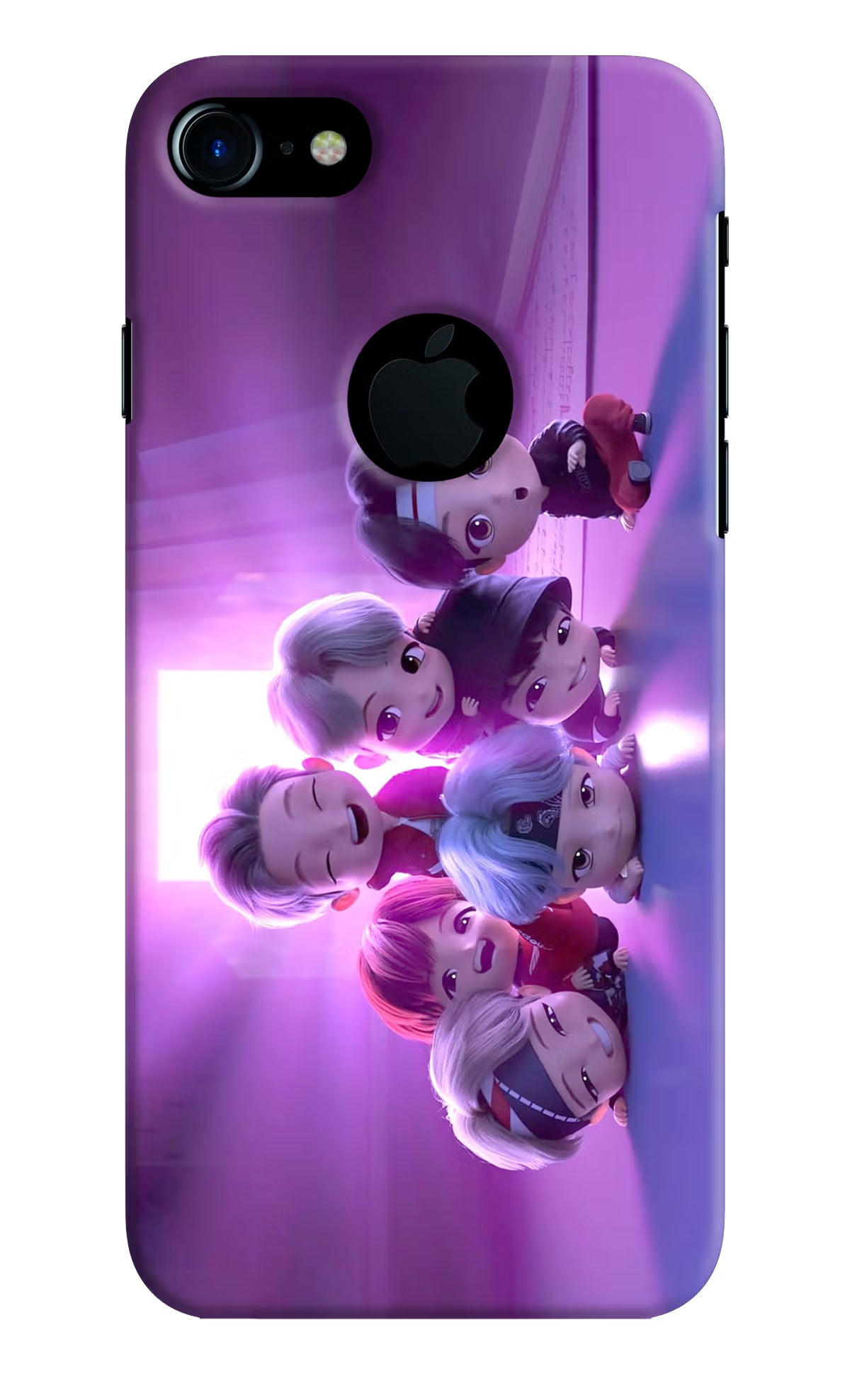 BTS Chibi iPhone 7 Logocut Hard Case Back Cover by Casekaro