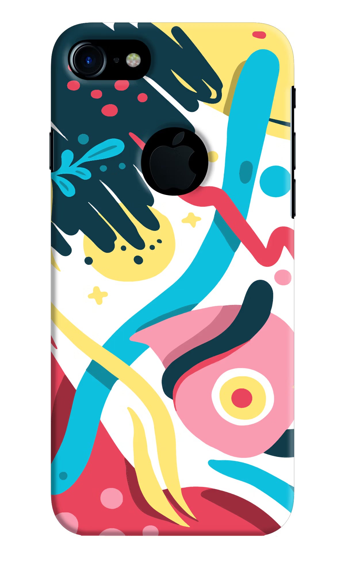 Trippy iPhone 7 Logocut Hard Case Back Cover by Casekaro