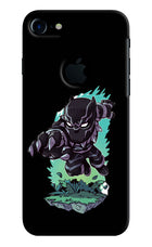 Black Panther iPhone 7 Logocut Hard Case Back Cover by Casekaro