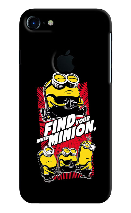 Find your inner Minion iPhone 7 Logocut Hard Case Back Cover by Casekaro