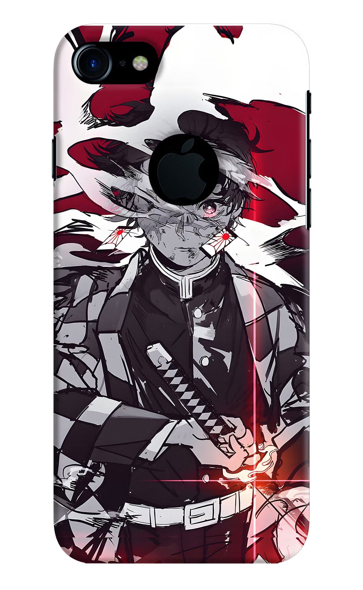 Demon Slayer iPhone 7 Logocut Hard Case Back Cover by Casekaro
