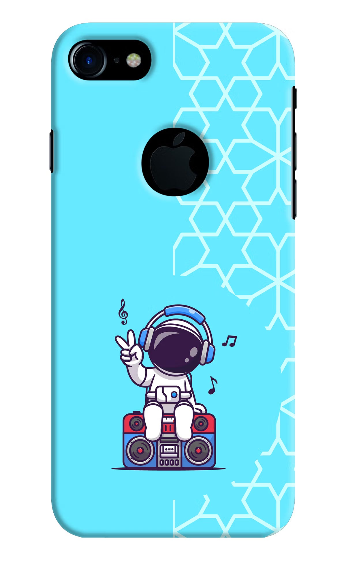 Cute Astronaut Chilling iPhone 7 Logocut Hard Case Back Cover by Casekaro